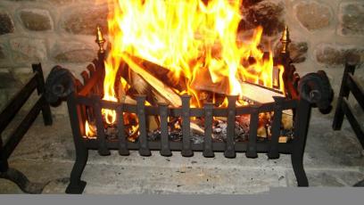Bespoke wrought iron fireplace