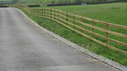 Sawn timber post and rail