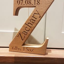 Bespoke oak letter