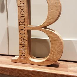 Bespoke oak letter