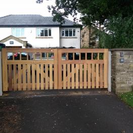 Bespoke iroko double leaf pair
