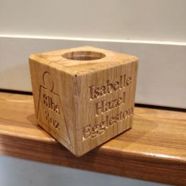 Bespoke candle holder for a gift