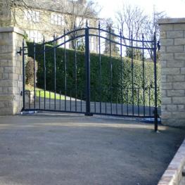 Wrought iron electric swing gate