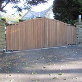 Broughton iroko double leaf pair