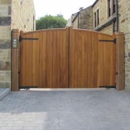 Broughton iroko double leaf pair