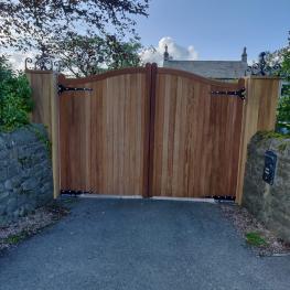 Broughton iroko double leaf pair