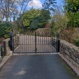 Wrought iron electric gate