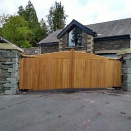 Broughton iroko double leaf pair 