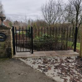 Wrought iron fencing and gate