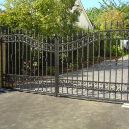 Wrought iron electric gate