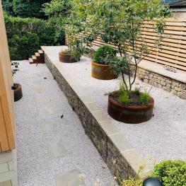 Circular corten planters