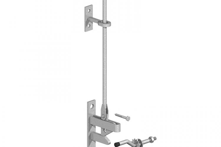 Hunting type lift catch kit with single leg striker Hunting type lift catch kit with single leg striker