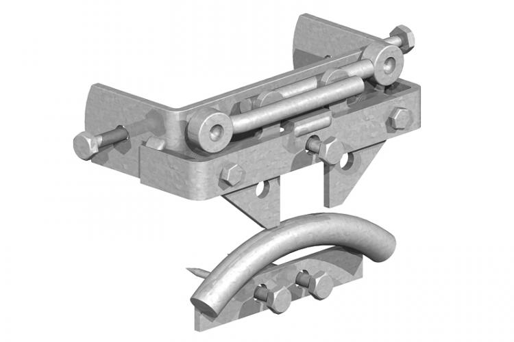 Galvanised Uni-latch 2 way self locking gate catch Galvanised Uni-latch 2 way self locking gate catch